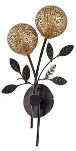 Lampa Ścienna Lucande, Evory, ściemnialny, czarny, salon, metal, florentyński