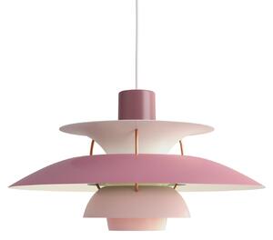 Lampa Wisząca Louis Poulsen, PH 5, ściemnialny, pudrowy róż, salon, metal, design