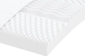 Sofa rozsuwana z materacami, ciemnoszara, 80x200 cm, tkanina