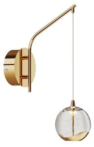 Lampa Ścienna Lucande, Hayley, transparentny, salon, szkło, nowoczesny