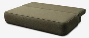 Sofa Rozkładana Kanapa z Funkcją Spania Dwuosobowa Boucle Oliwkowa ARVETO