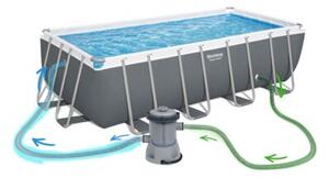 Basen ogrodowy stelażowy Bestway 488x244x122 cm prostokątny 11w1