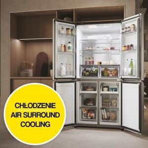 Lodówka HAIER HCR3818ENMD Side by Side No Frost 181.5cm Ciemny Inox