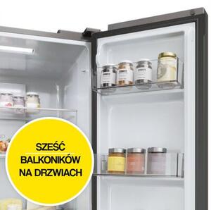 Lodówka HAIER HCR3818ENMD Side by Side No Frost 181.5cm Ciemny Inox