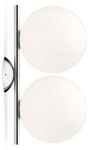 Lampa Ścienna FLOS, IC C/W1 Double, ściemnialny, biały, salon, szkło, design