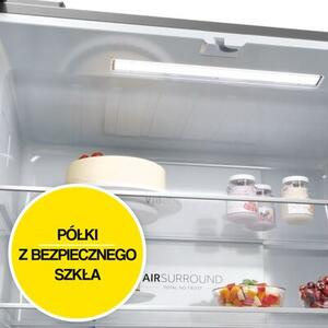 Lodówka HAIER HCR3818ENMD Side by Side No Frost 181.5cm Ciemny Inox