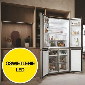 Lodówka HAIER HCR3818ENMD Side by Side No Frost 181.5cm Ciemny Inox