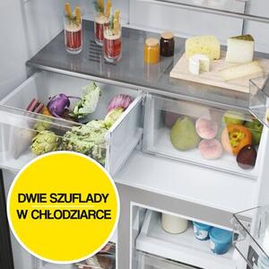 Lodówka HAIER HCR3818ENMD Side by Side No Frost 181.5cm Ciemny Inox