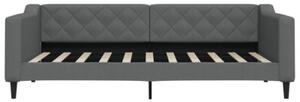 Sofa z materacem, ciemnoszara, 90x190 cm, tkanina