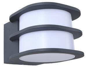 Zewnętrzna Lampa Lindby, Fyra, ściemnialny, szary, balkon, aluminium, nowoczesny