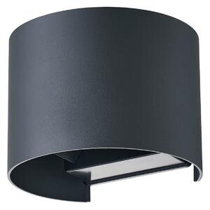 Zewnętrzna Lampa Lindby, Dara, ściemnialny, szary, balkon, aluminium, nowoczesny