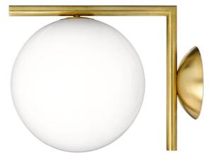Lampa Ścienna FLOS, IC C/W1, ściemnialny, złoty | mosiężny, salon, szkło, design