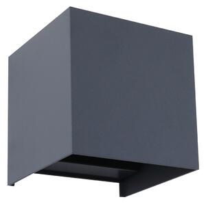Zewnętrzna Lampa Lindby, Dara, ściemnialny, szary, balkon, aluminium, nowoczesny