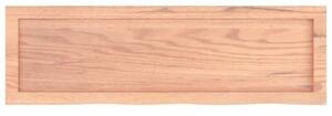 Półka, brązowa, 100x30x(2-4) cm, lakierowane lite drewno dębowe