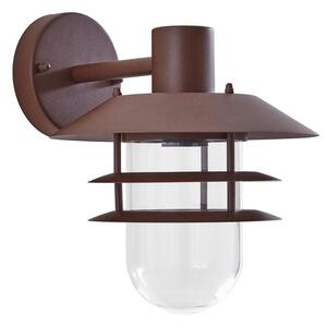 Zewnętrzna Lampa Lindby, Meliora, ściemnialny, brąz rdzawy, balkon, metal