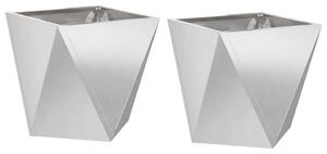 Donica 2 pcs Srebrny 30 x 30 x 30 cm Stal nierdzewna
