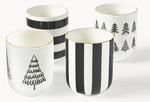 Komplet ręcznie wykonanych kubków z porcelany Lumi, 4 elem