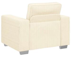 Sofa fotel kremowy 100x77x82 cm tkanina kordowa