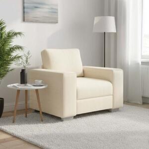 Sofa fotel kremowy 100x77x82 cm tkanina kordowa