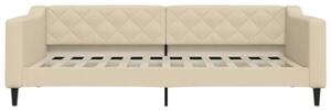 Sofa z materacem do spania, kremowa, 100x200 cm, tkanina