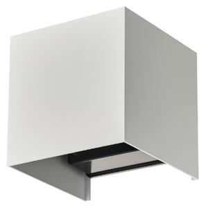 Zewnętrzna Lampa Lindby, Dara, ściemnialny, biały, balkon, aluminium, nowoczesny
