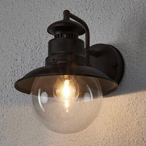 Zewnętrzna Lampa Lindby, EDDIE, ściemnialny, brąz rdzawy, balkon, metal, dworkowy | rustykalny