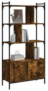 Biblioteczka z drzwiczkami, przydymiony dąb, 76,5x30x154,5 cm