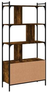 Biblioteczka z drzwiczkami, przydymiony dąb, 76,5x30x154,5 cm