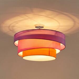 Lampa Sufitowa Lindby, Melia, ściemnialny, wielokolorowy, salon, tkanina | tekstylia, nowoczesny