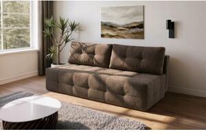 Sofa Rozkładana Kanapa z Funkcją Spania Dwuosobowa Do Salonu Brązowa MORANA
