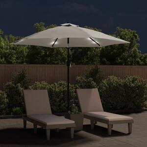 Parasol z LED, na wysięgniku 3 m, piaskowy