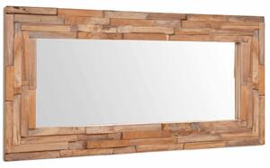 Lustro dekoracyjne, drewno tekowe, 120 x 60 cm, prostokątne