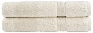 Ręczniki premium solund, 2 szt., kremowe, 80x200 cm, 600 g/cm²