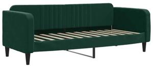 Sofa rozsuwana, ciemnozielona, 80x200 cm, aksamit