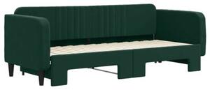 Sofa rozsuwana, ciemnozielona, 80x200 cm, aksamit