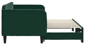 Sofa rozsuwana, ciemnozielona, 80x200 cm, aksamit