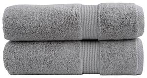 Ręczniki premium, solund, 2 szt., szare, 50x100 cm, 600 g/m²
