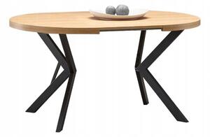 Stół Peroni - rozkładany, okragły stół, do jadalni i biura, drewniany blat