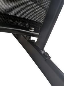 Zestaw 4 szt metalowe krzesło ogrodowe balkon Minorka czarne
