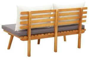 Ławka ogrodowa z poduszkami, 115 cm, lite drewno akacjowe