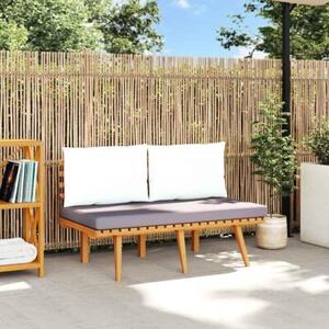 Ławka ogrodowa z poduszkami, 115 cm, lite drewno akacjowe