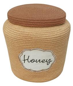 Jasnobrązowy tekstylny dziecięcy kosz na zabawki ø 28x27 cm Honey Pot – Lorena Canals