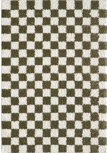 Ciemnozielony/kremowy dywan 120x170 cm Grida – ESTE