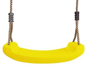 Huśtawka ogrodowa DESKA siedzisko dla dzieci Żółta regulowana na plac zabaw