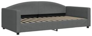 Sofa rozsuwana z materacami, ciemnoszara, 100x200 cm, tkanina