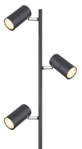 Lampa podłogowa Globo ROBBY 57910SB czarny mat metal 154 cm, 3xGU10, przewód 1,8 m z włącznikiem
