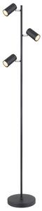 Lampa podłogowa Globo ROBBY 57910SB czarny mat metal 154 cm, 3xGU10, przewód 1,8 m z włącznikiem