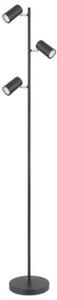 Lampa podłogowa Globo ROBBY 57910SB czarny mat metal 154 cm, 3xGU10, przewód 1,8 m z włącznikiem