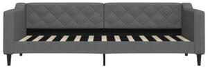 Sofa rozsuwana z szufladami, ciemnoszara, 80x200 cm, tkanina