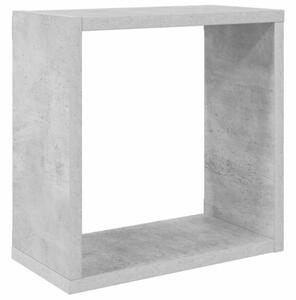 Półki ścienne kostki, 6 szt., szarość betonu, 30x15x30 cm